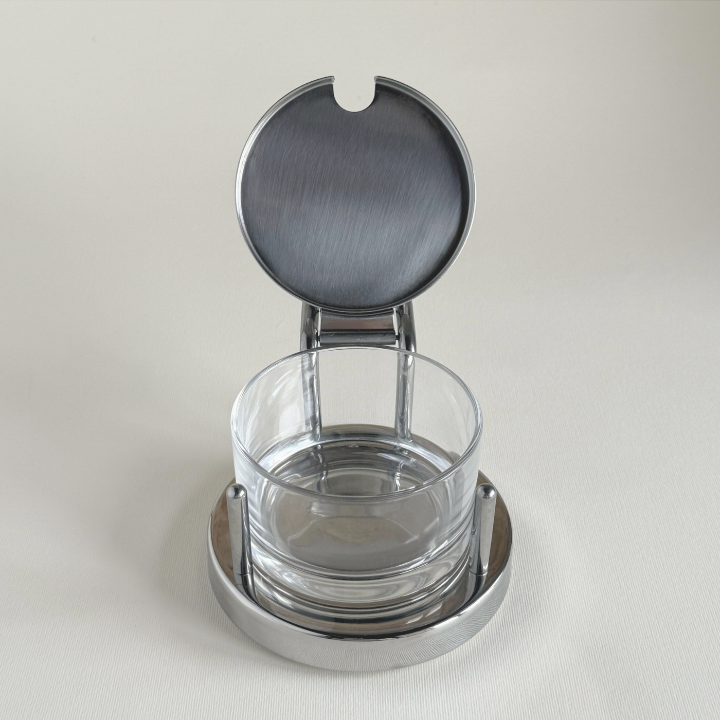 Alessi 5071 cheese bowl ettore sottsass Metal and Glass 8003299009022