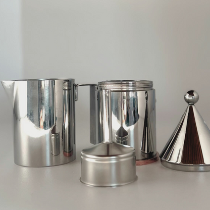 METAL COFFEE MAKER -  6 CUPS I Alessi I La Conica