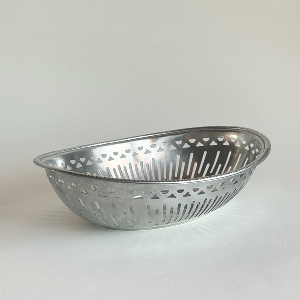 Alessi Mercurio Bread Basket | Brushed Steel, 1980s — L'Officina General Store