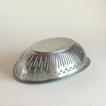 Alessi bread basket, Mercurio brushed steel in silver, 28 x 20 x 7.5 cm Italian tableware