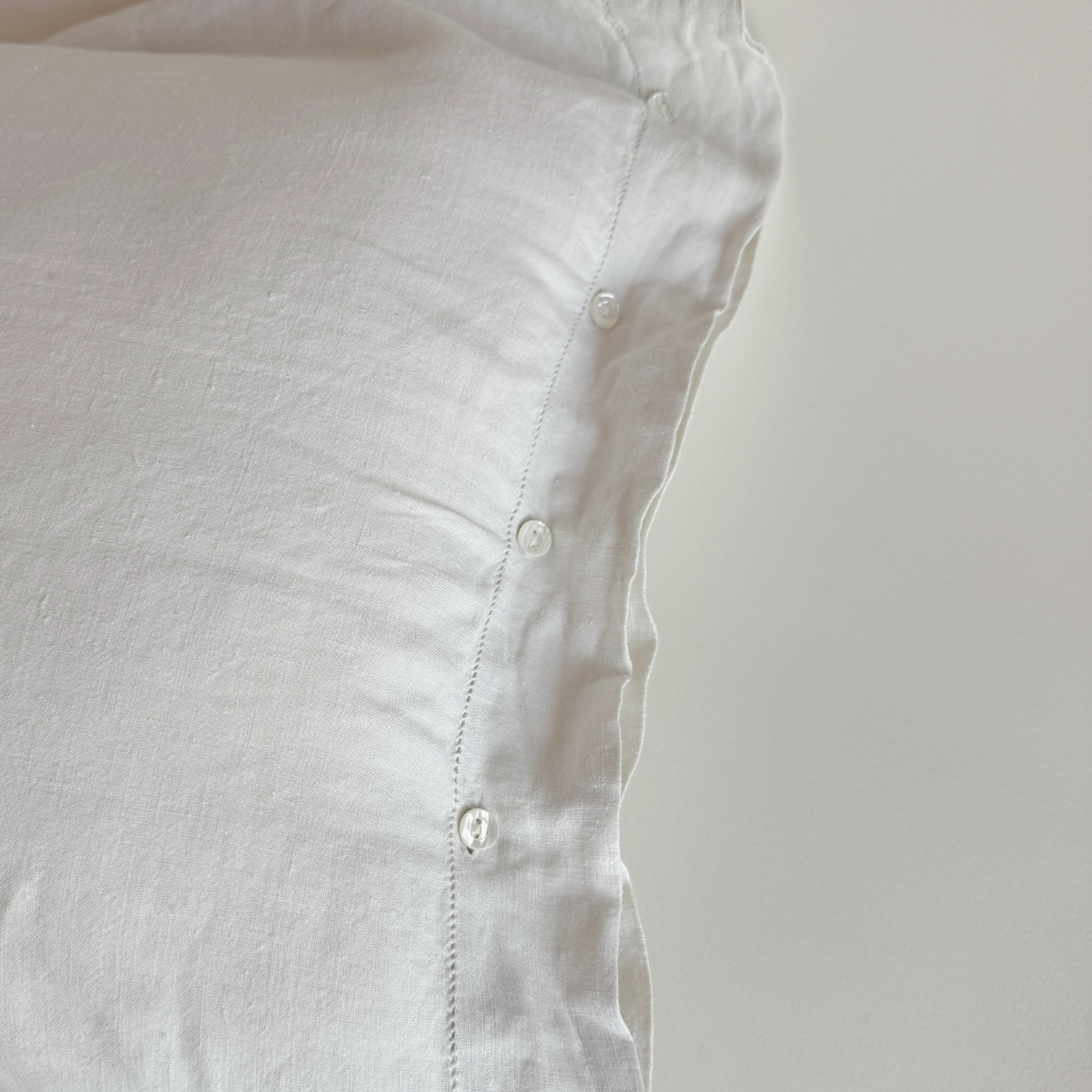 Antique Italian linen bedding set  PM monogram