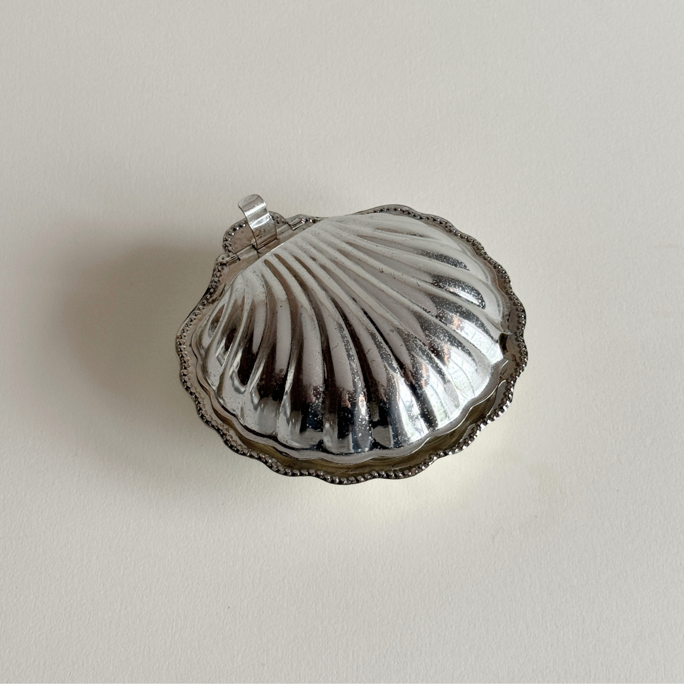 Silver Shell Butter and Caviar Dish