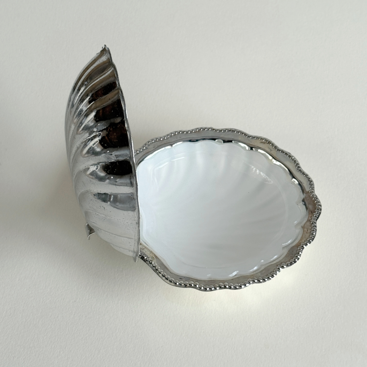 Silver Shell Butter and Caviar Dish