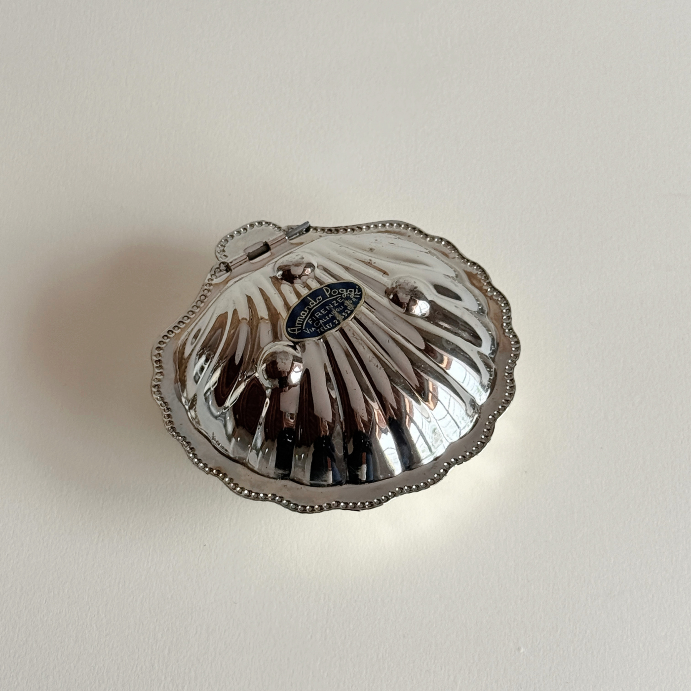 Silver Shell Butter and Caviar Dish