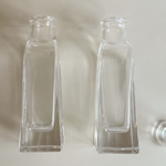 Hand-crafted Italian crystal oil and vinegar duo