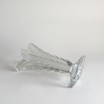 Art Deco cast glass vase — base view showing underside and overall condition