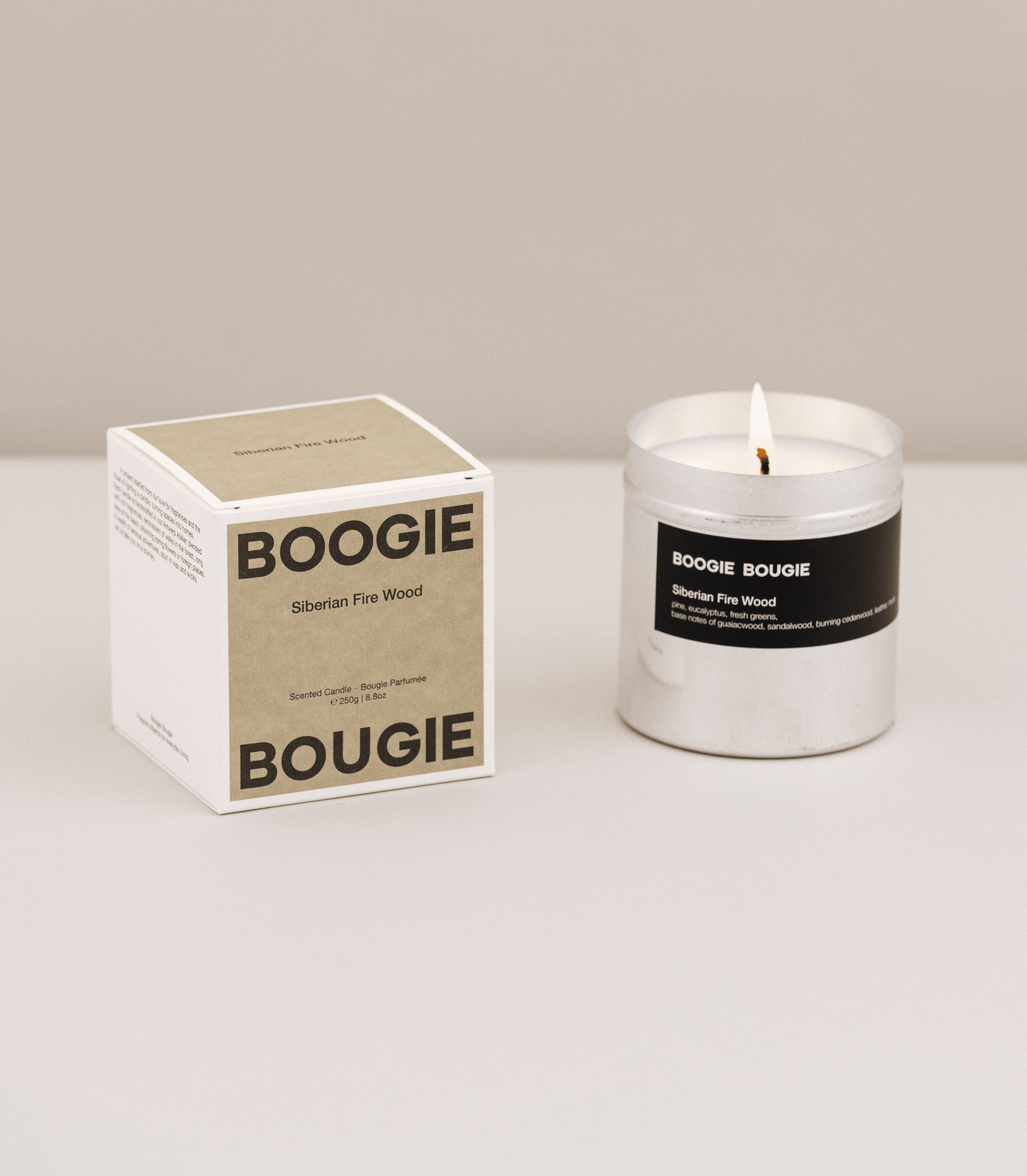 BOOGIE BOUGIE I SIBERIAN FIREWOOD I Eco-friendly Soy Wax Candle - L'Officina General Store