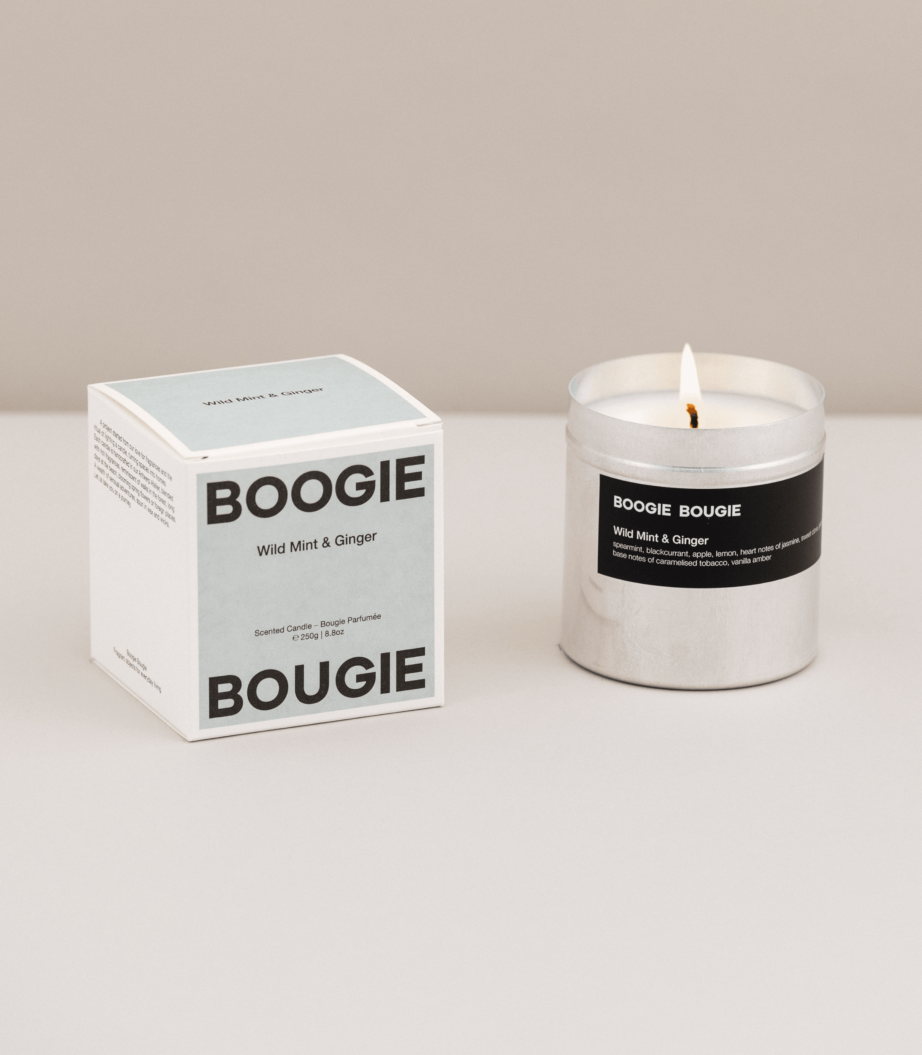 BOOGIE BOUGIE I WILD MINT & GINGER I Eco-friendly Soy Wax Candle - L'Officina General Store