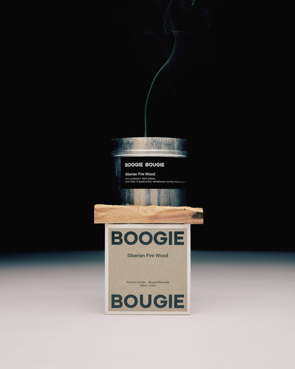 BOOGIE BOUGIE I  SIBERIAN FIREWOOD I Eco-friendly Soy Wax Candle