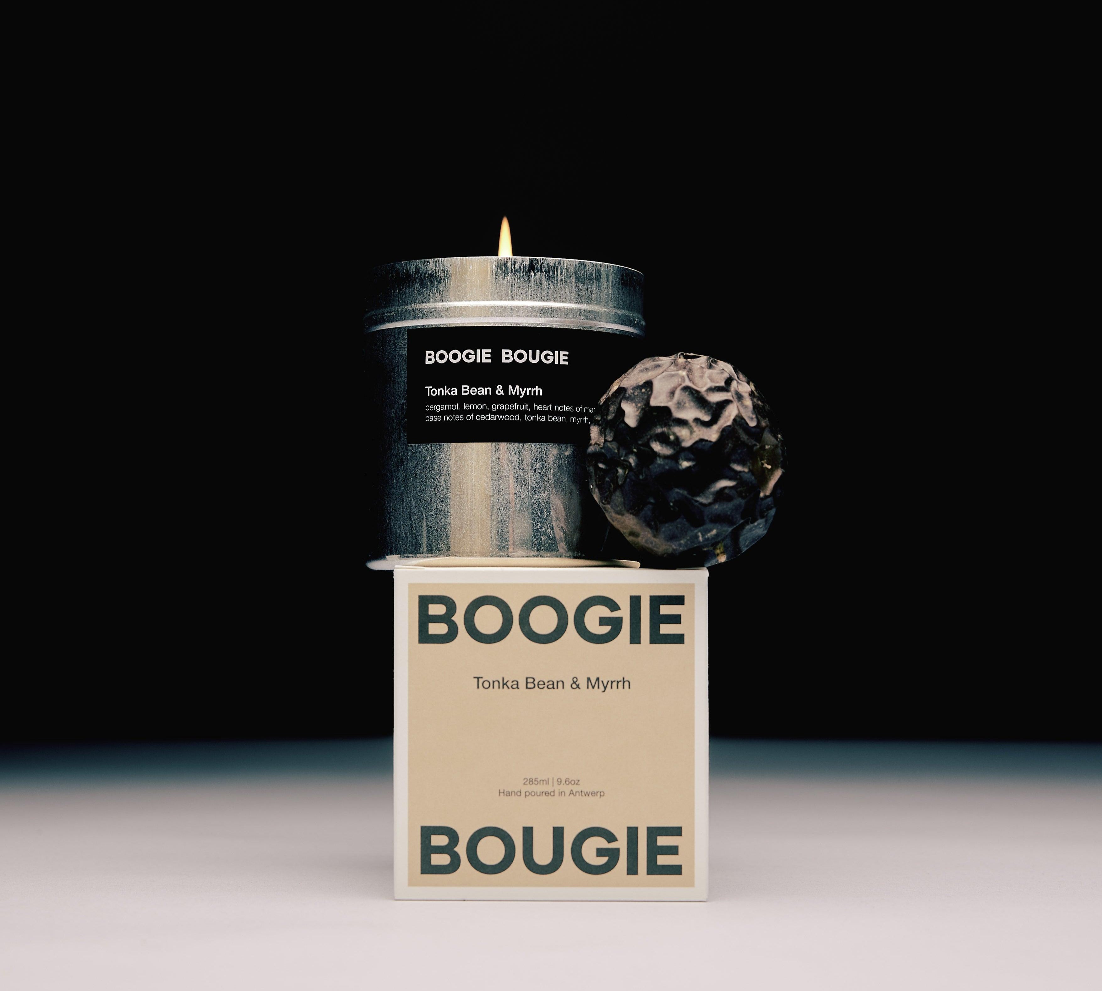 BOOGIE BOUGIE I TONKA BEAN & MYRRH I Eco-friendly Soy Wax Candle - L'Officina General Store