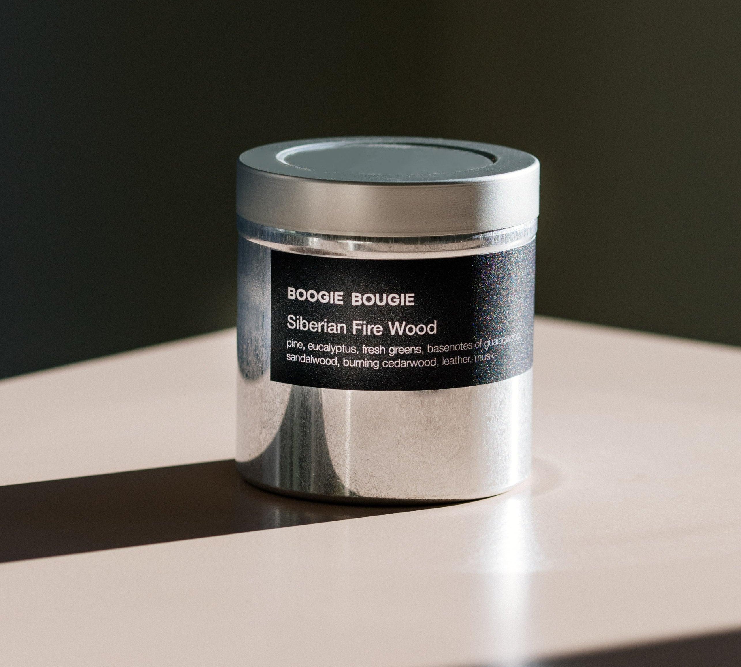 BOOGIE BOUGIE I SIBERIAN FIREWOOD I Eco-friendly Soy Wax Candle - L'Officina General Store