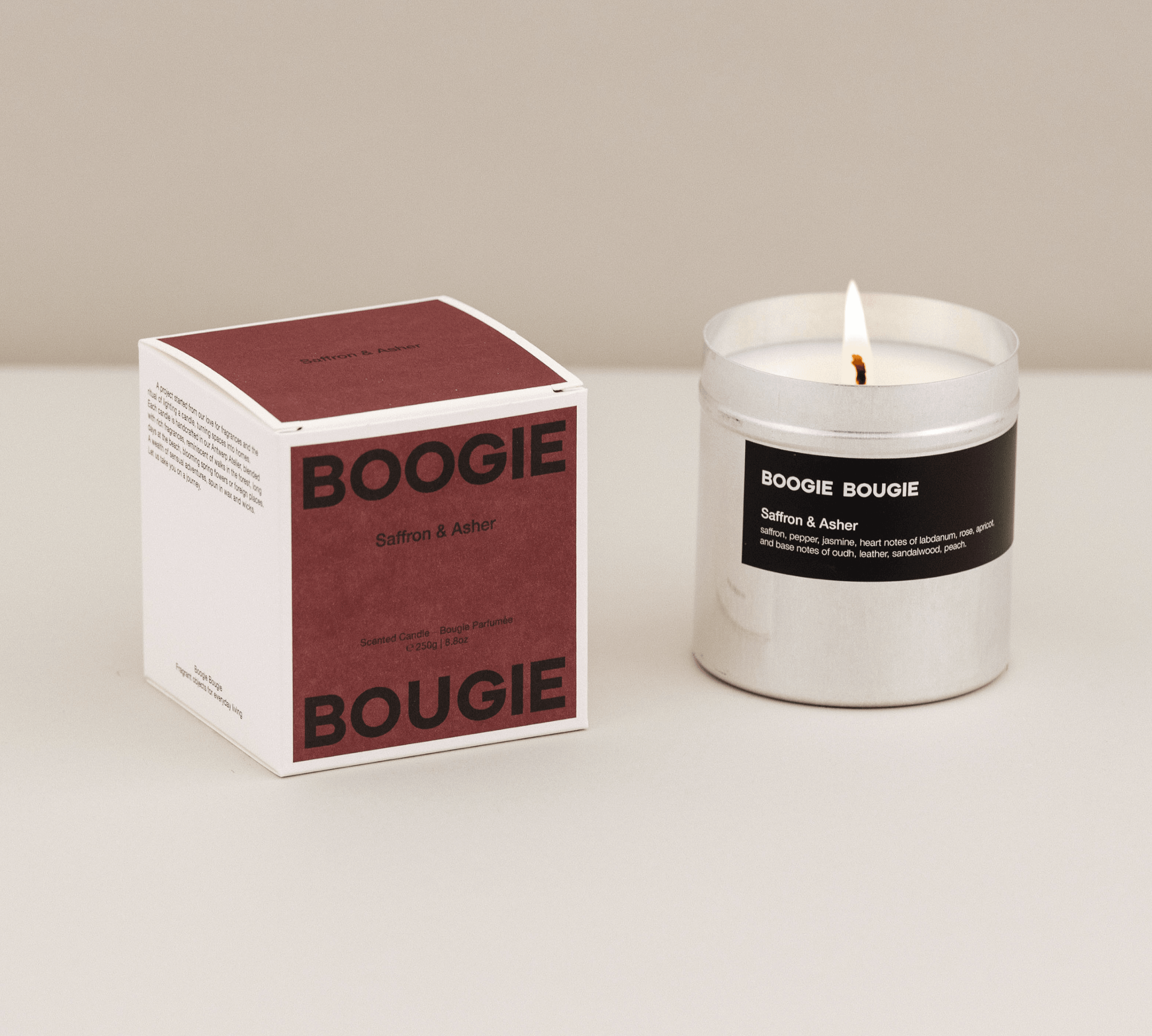 BOOGIE BOUGIE I SAFRON & ASHER I Eco-friendly Soy Wax Candle - L'Officina General Store
