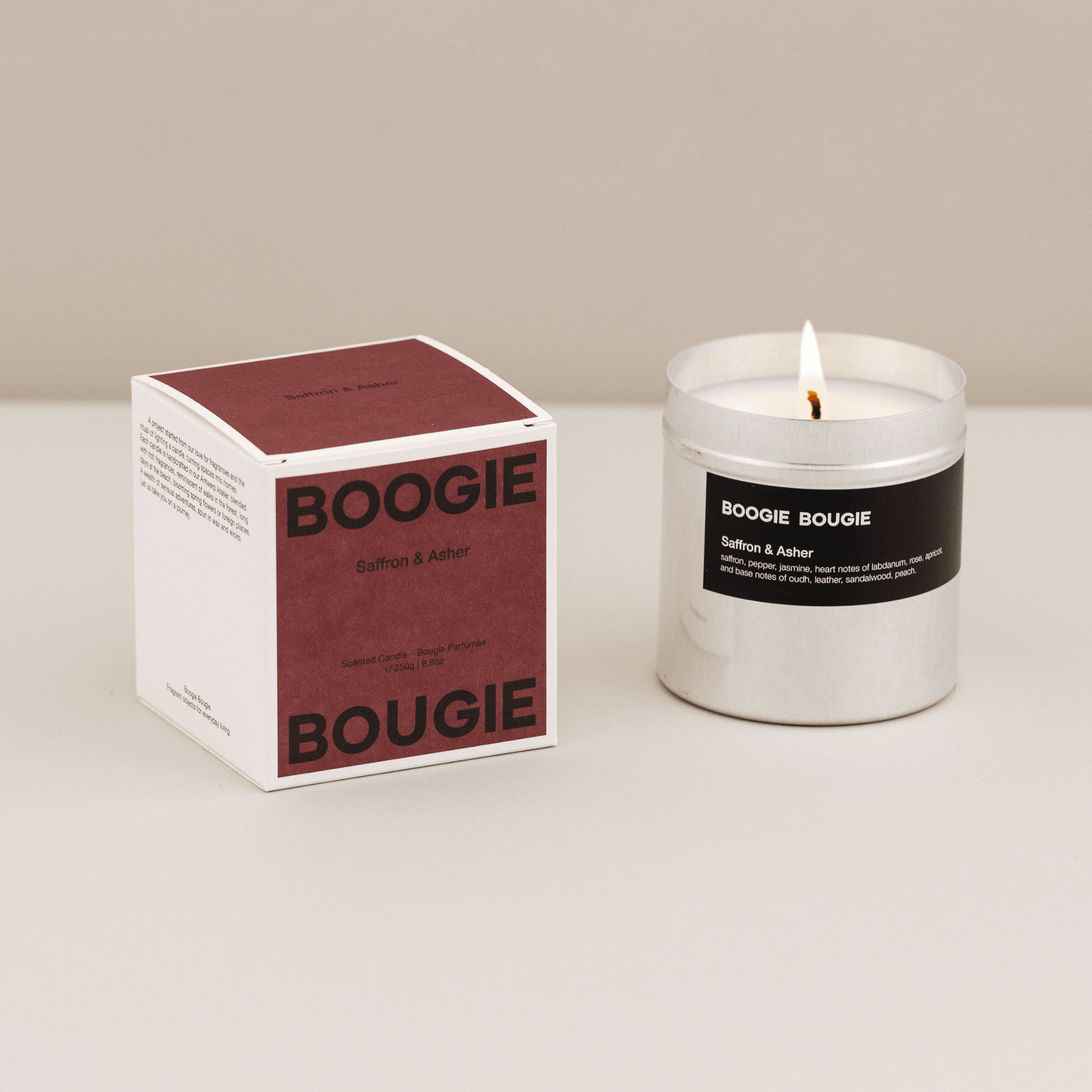 BOOGIE BOUGIE I SAFRON & ASHER I Eco-friendly Soy Wax Candle - L'Officina General Store