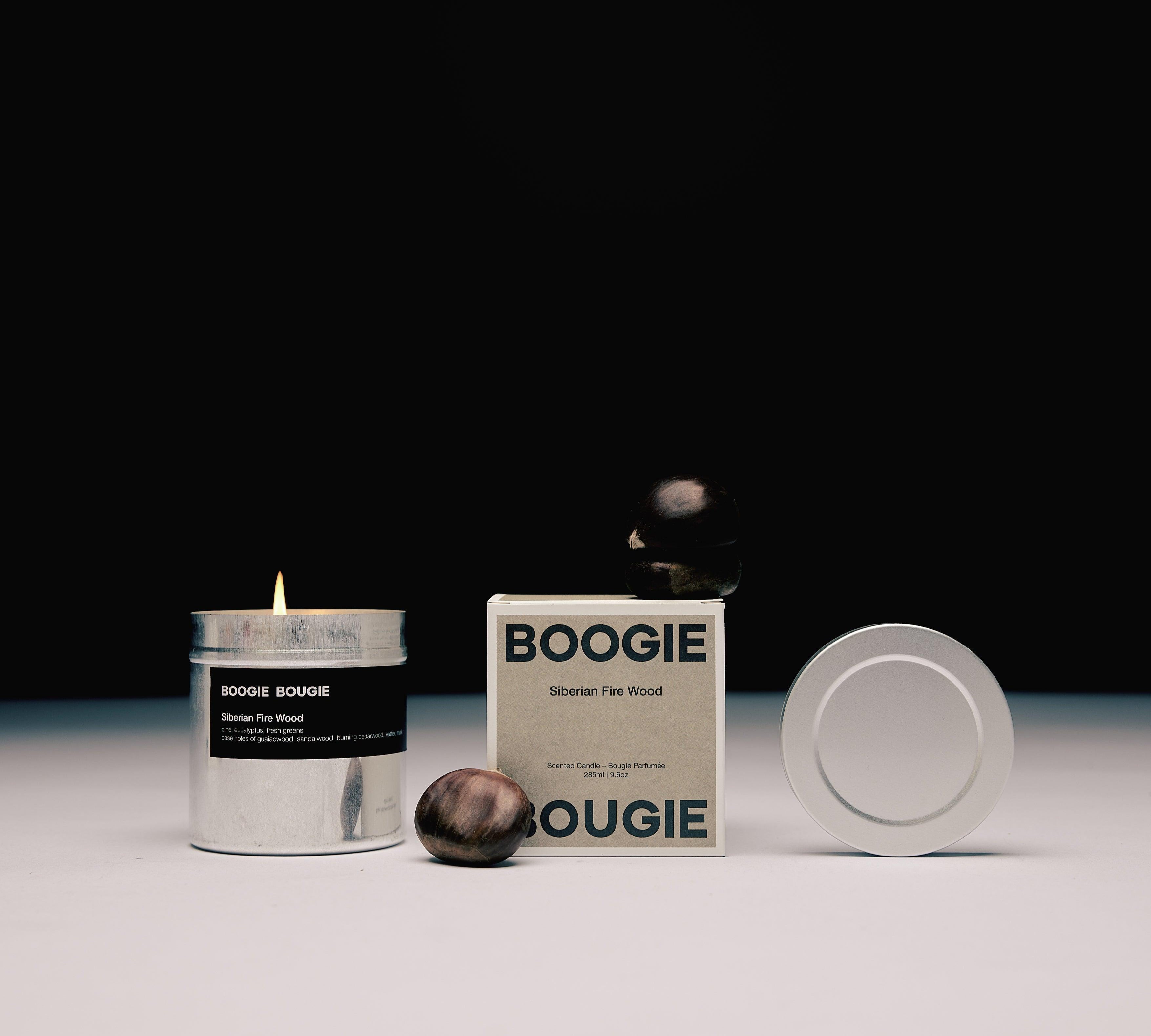 BOOGIE BOUGIE I SIBERIAN FIREWOOD I Eco-friendly Soy Wax Candle - L'Officina General Store