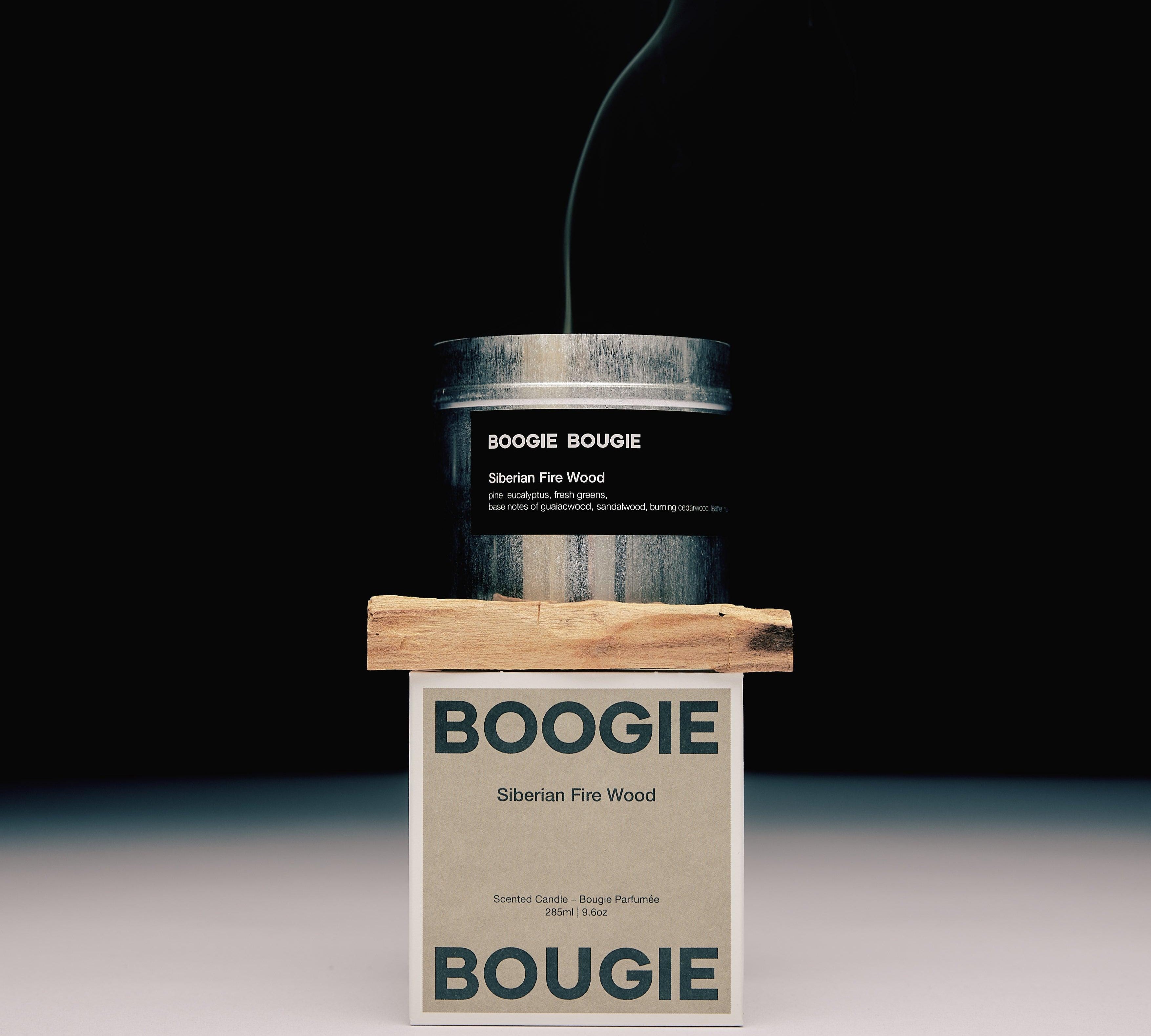 BOOGIE BOUGIE I SIBERIAN FIREWOOD I Eco-friendly Soy Wax Candle - L'Officina General Store