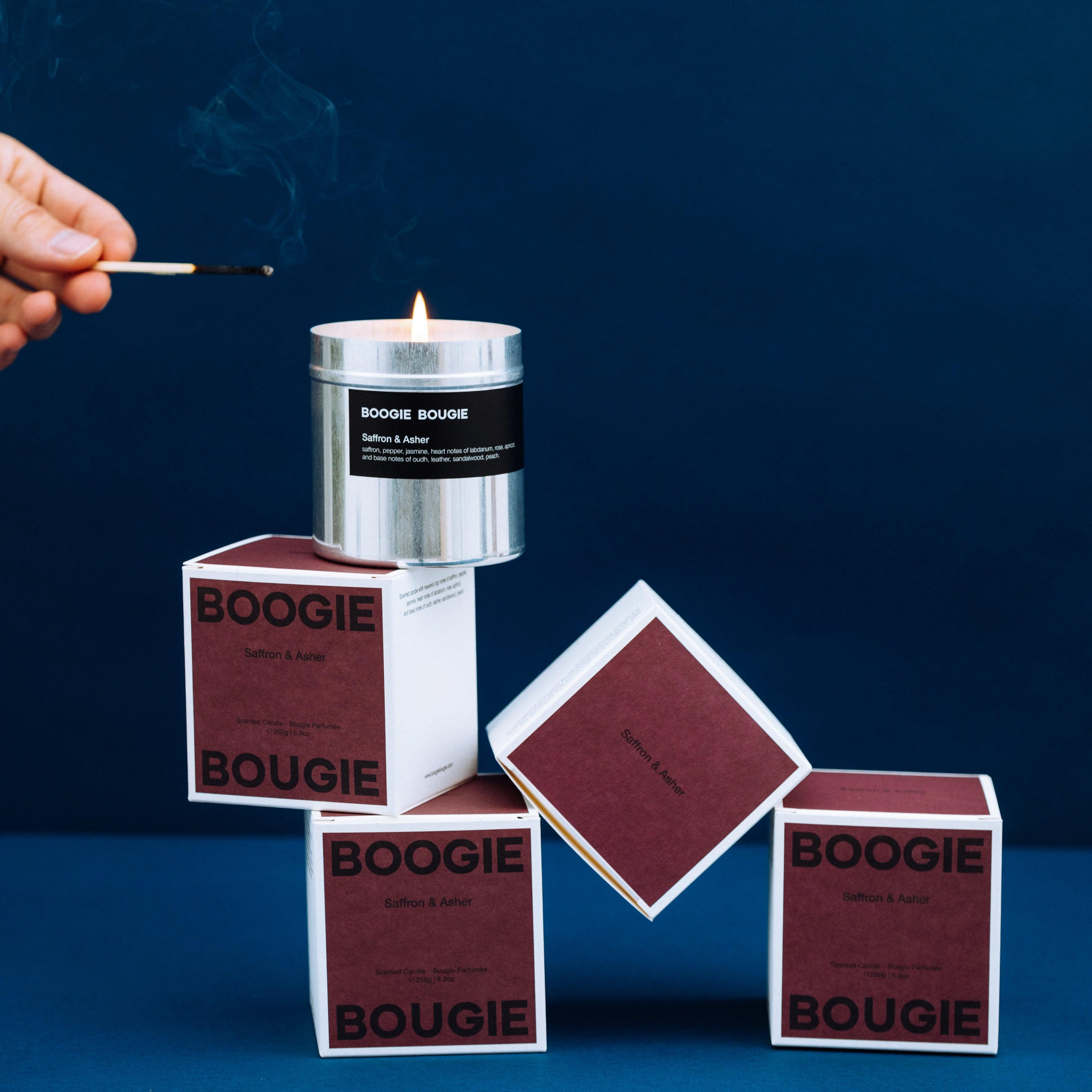 BOOGIE BOUGIE I SAFRON & ASHER I Eco-friendly Soy Wax Candle - L'Officina General Store