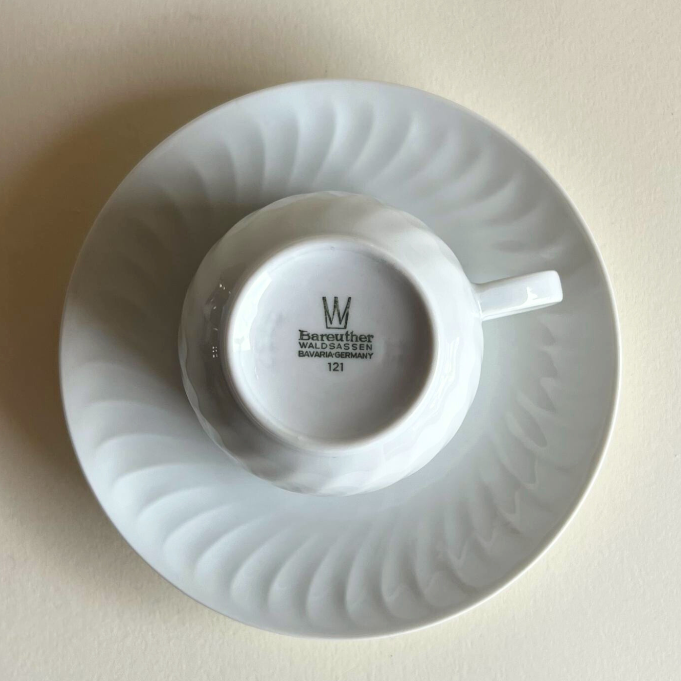 Close-up of Bareuther Bavaria Germany porcelain detailing