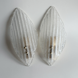 Murano Glass Sconces in Grit I Italy 1970s