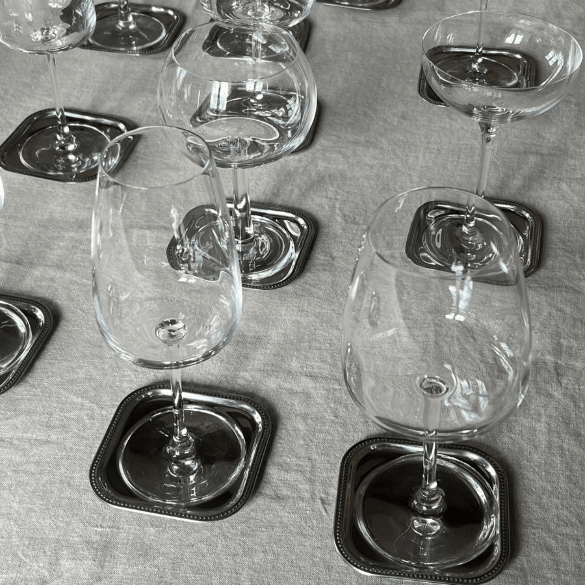 Metal Beaded coasters I Set of 2 - L'Officina General Store