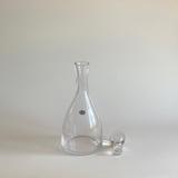 Close-up of vintage Bohemia crystal decanter details