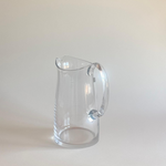 "Elegant Bohemian glass pitcher for entertaining"
