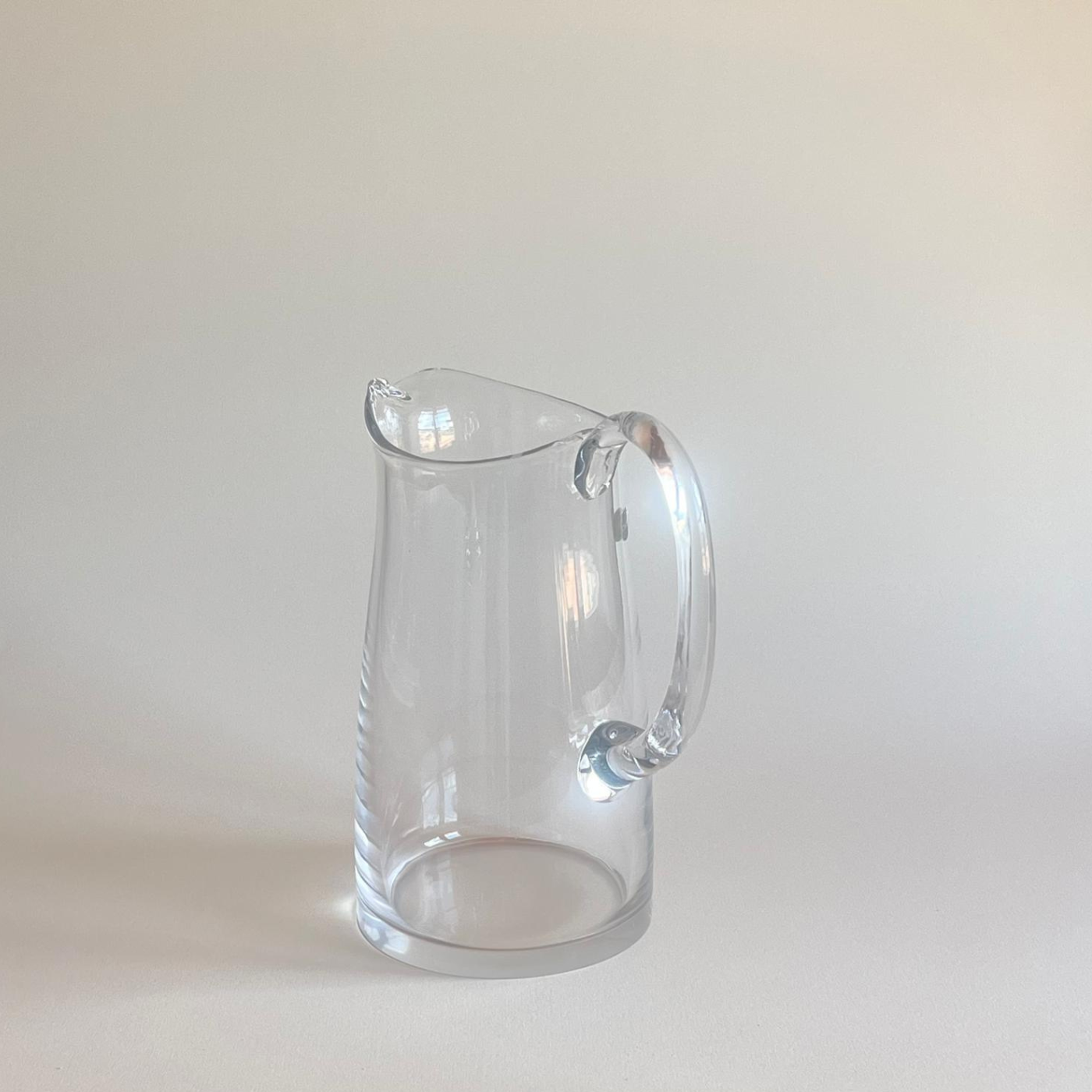 "Elegant Bohemian glass pitcher for entertaining"