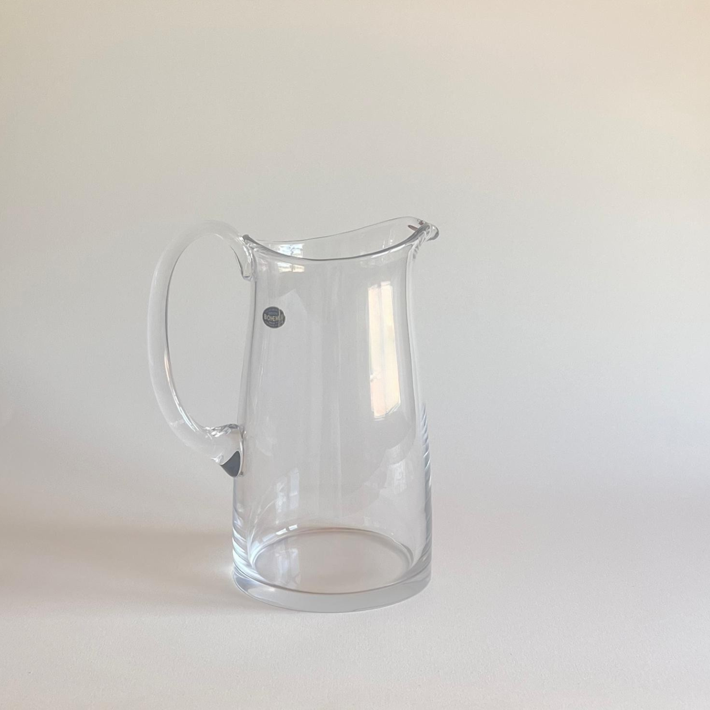 "Handcrafted vintage Bohemia crystal jug"