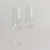 Flûtes à Champagne en Cristal Bohème | Lot de 2