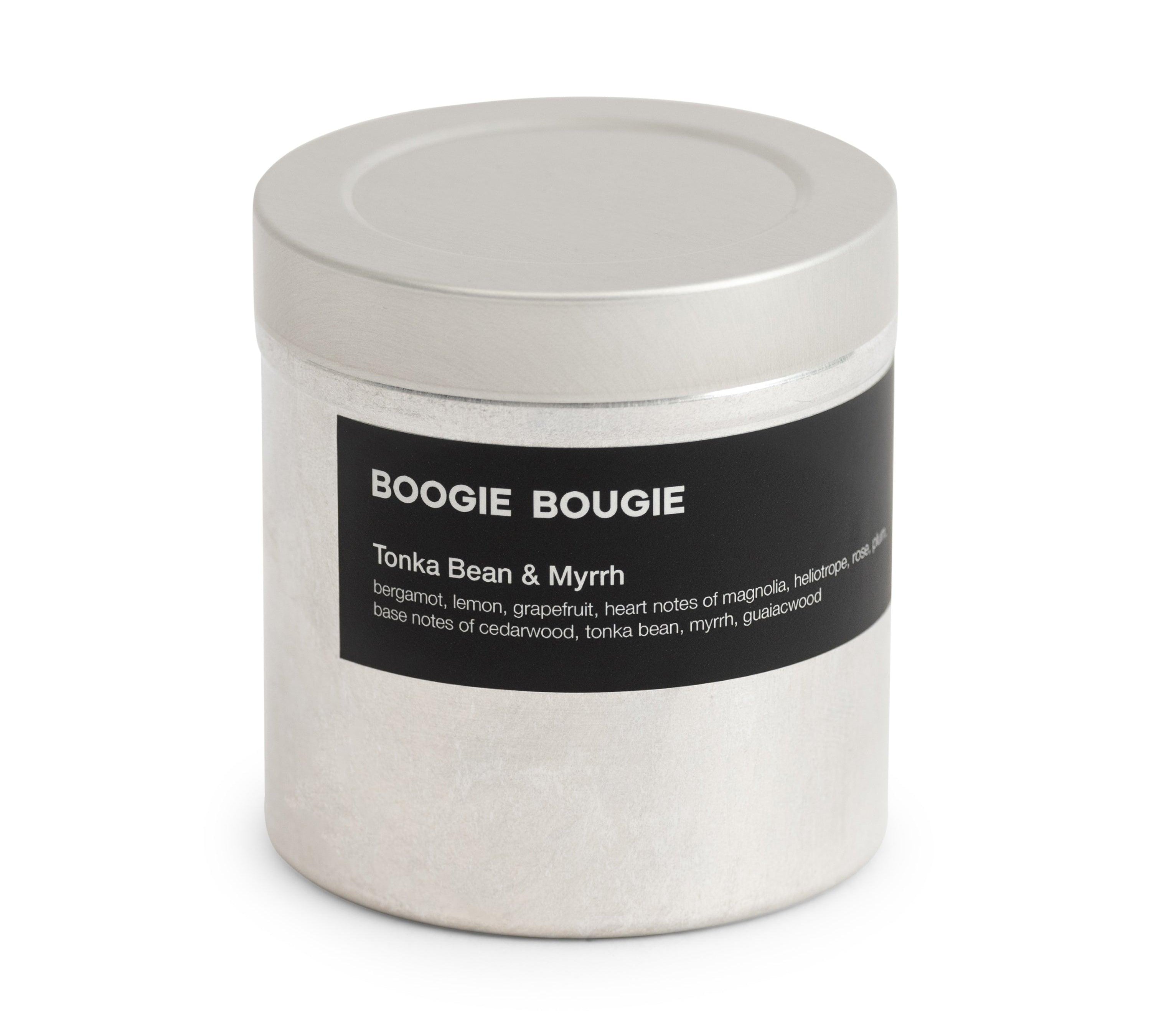 BOOGIE BOUGIE I TONKA BEAN & MYRRH I Eco-friendly Soy Wax Candle - L'Officina General Store
