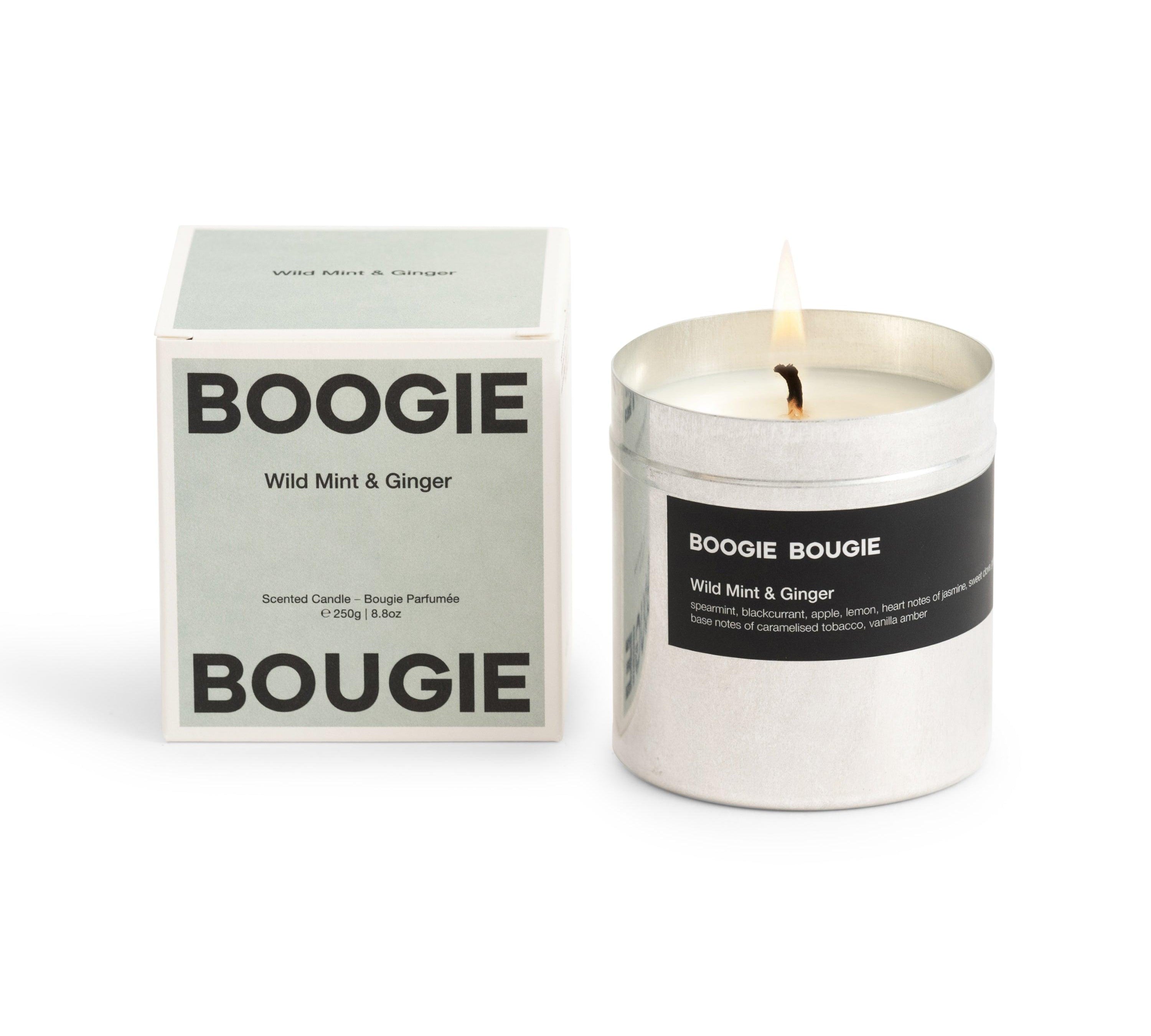 BOOGIE BOUGIE I WILD MINT & GINGER I Eco-friendly Soy Wax Candle - L'Officina General Store