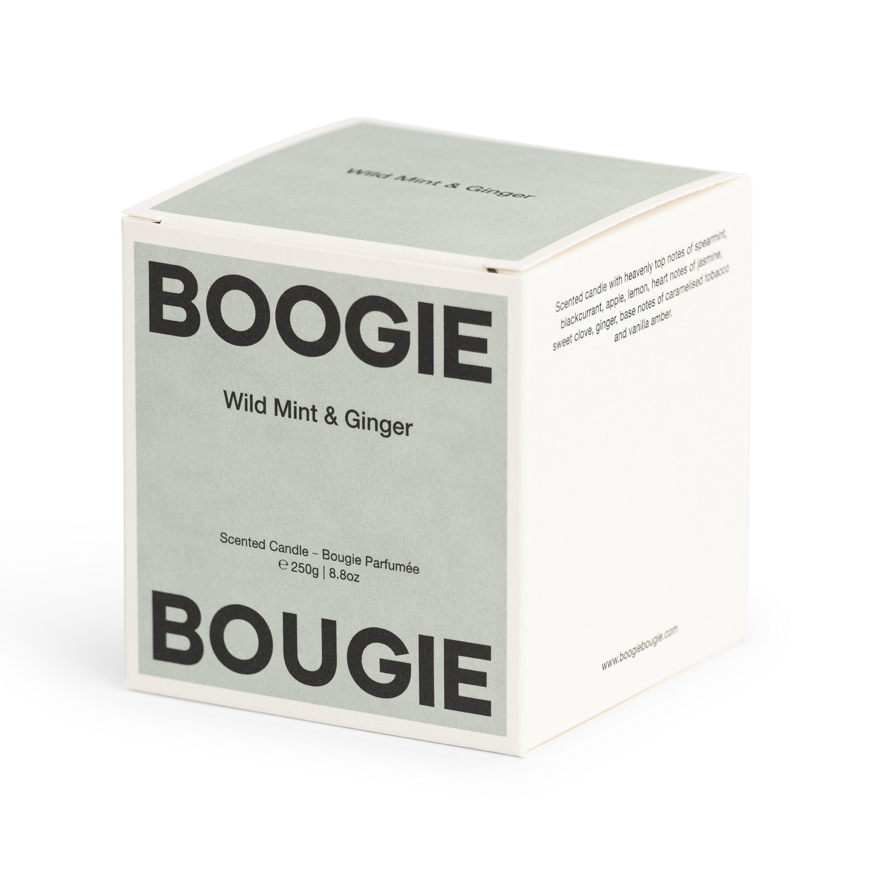 BOOGIE BOUGIE I WILD MINT & GINGER I Eco-friendly Soy Wax Candle - L'Officina General Store