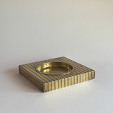 Brass Ashtray | Brutalist · Striped