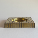 Brass Ashtray | Brutalist · Striped