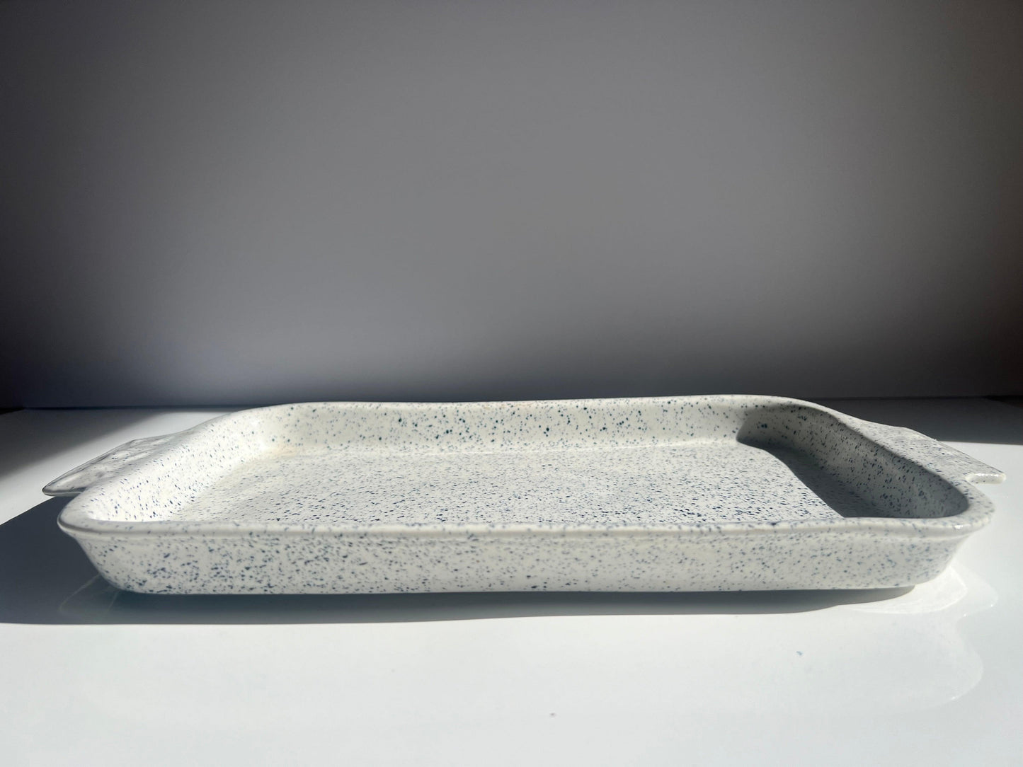 Serving Tray with Blue indigo scattered print - L'Officina General Store 