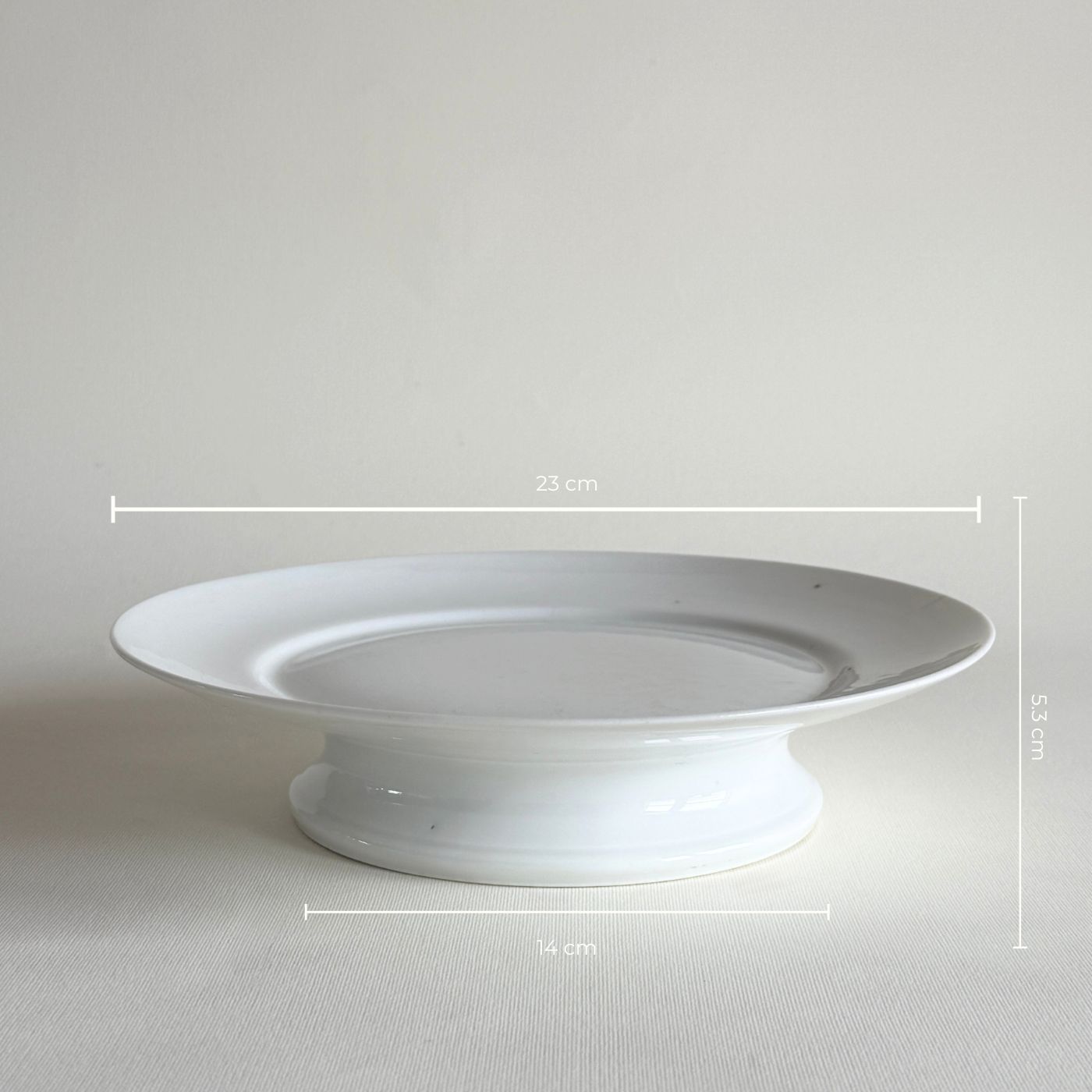 Antique Ceramic White Cake Stand