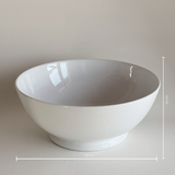 Ceramic antique XL Serving Bowl white 