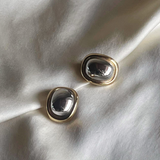 Christian Dior Orecchini a clip in metallo bicolore 