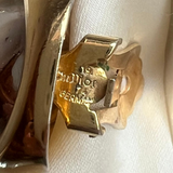 Christian Dior Orecchini a clip in metallo bicolore 