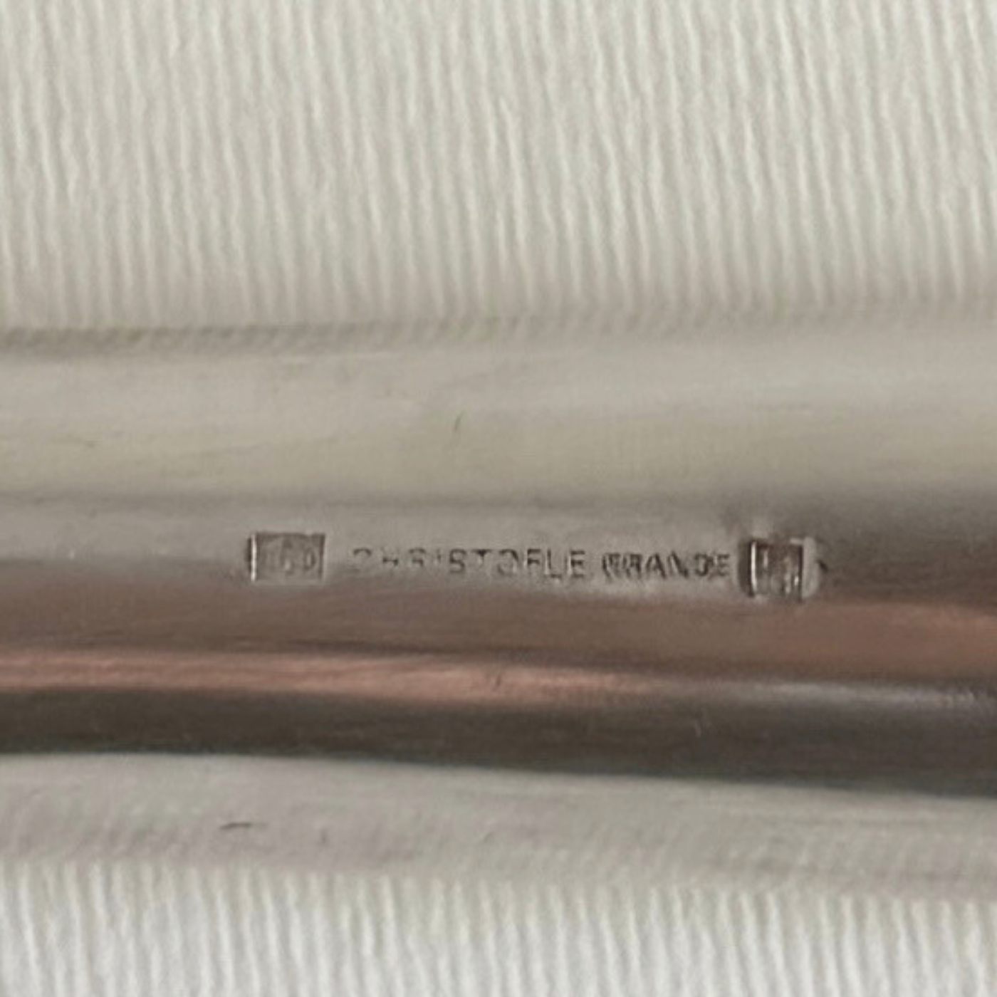 Pre-Loved Christofle Gallia Lido serving cutlery in silver plate, cake server for the dining table