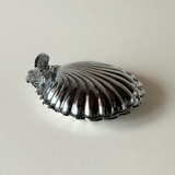 Chrome Shell Caviar or Butter Dish