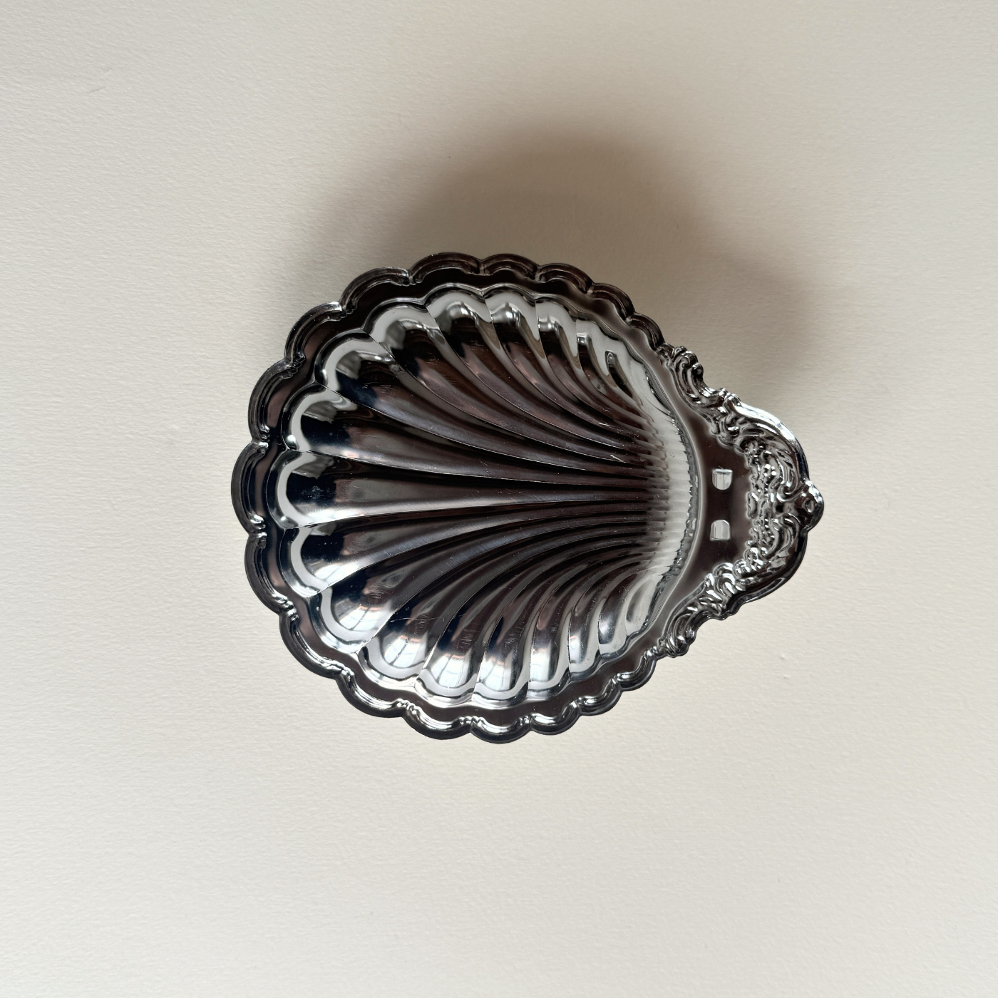 Chrome Shell Caviar or Butter Dish