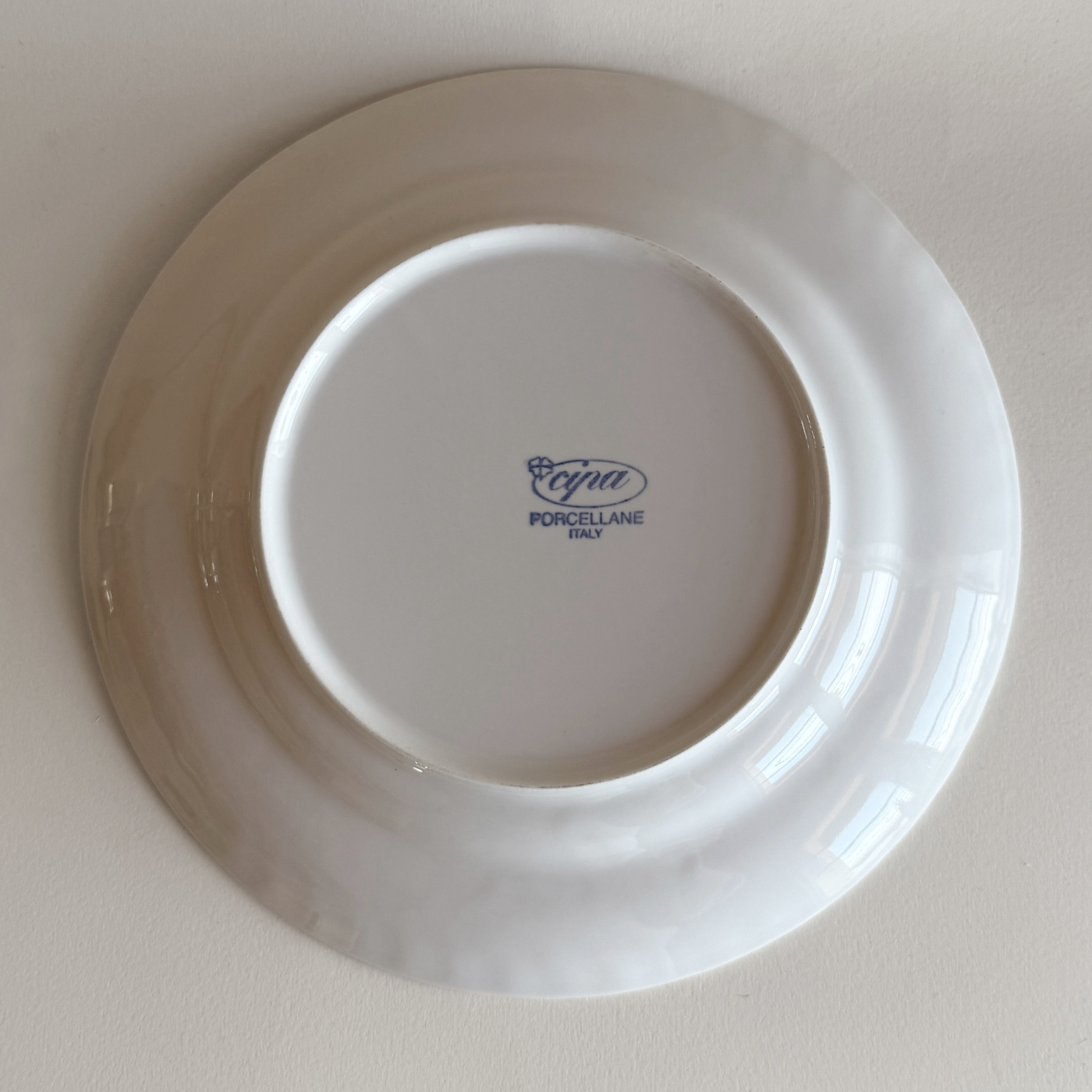 Cipa Dinning plate white ceramic back