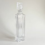 Pre-Loved Colle decanter in clear crystal glass, Art Deco design, 1 L carafe for spirits and wine