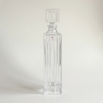 Colle Art Deco crystal decanter in clear glass, 1 litre capacity, Pre-Loved 2000s barware