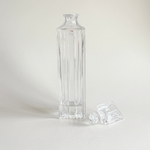 Art Deco style crystal decanter by Colle in clear glass, 1 litre, Pre-Loved barware