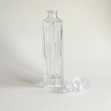 Art Deco style crystal decanter by Colle in clear glass, 1 litre, Pre-Loved barware