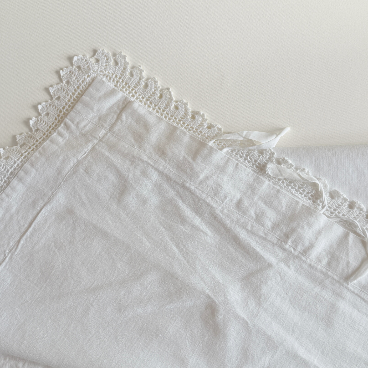 Federe con bordo all'uncinetto | Set di 2