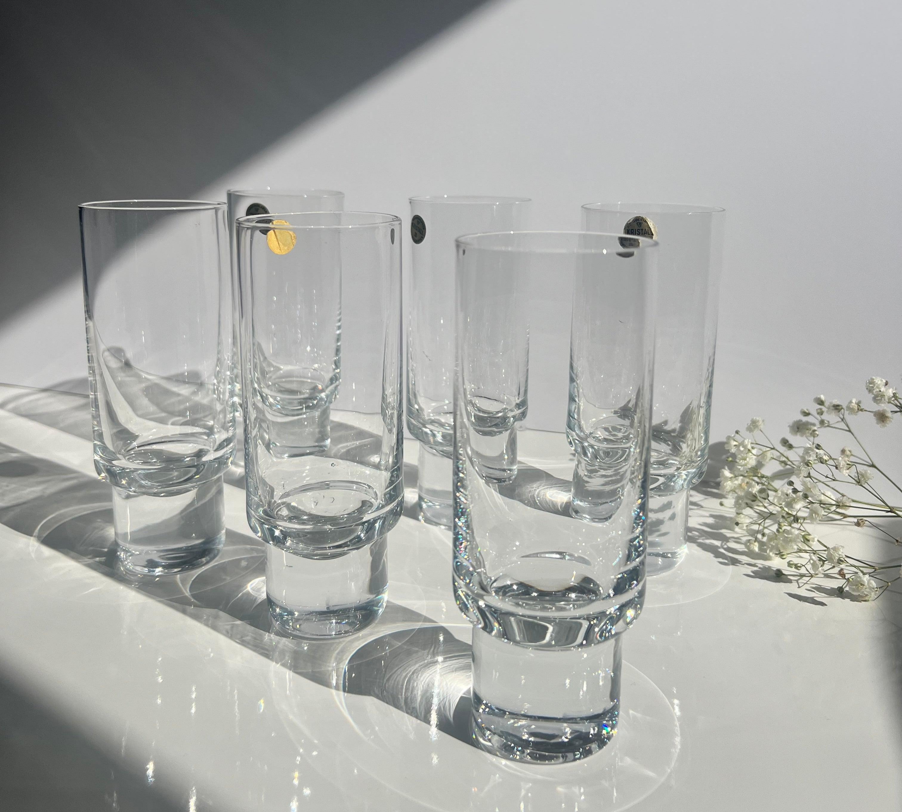 CRYSTAL TALL HIGHBALL GLASSES I SET OF 6 - L'Officina General Store
