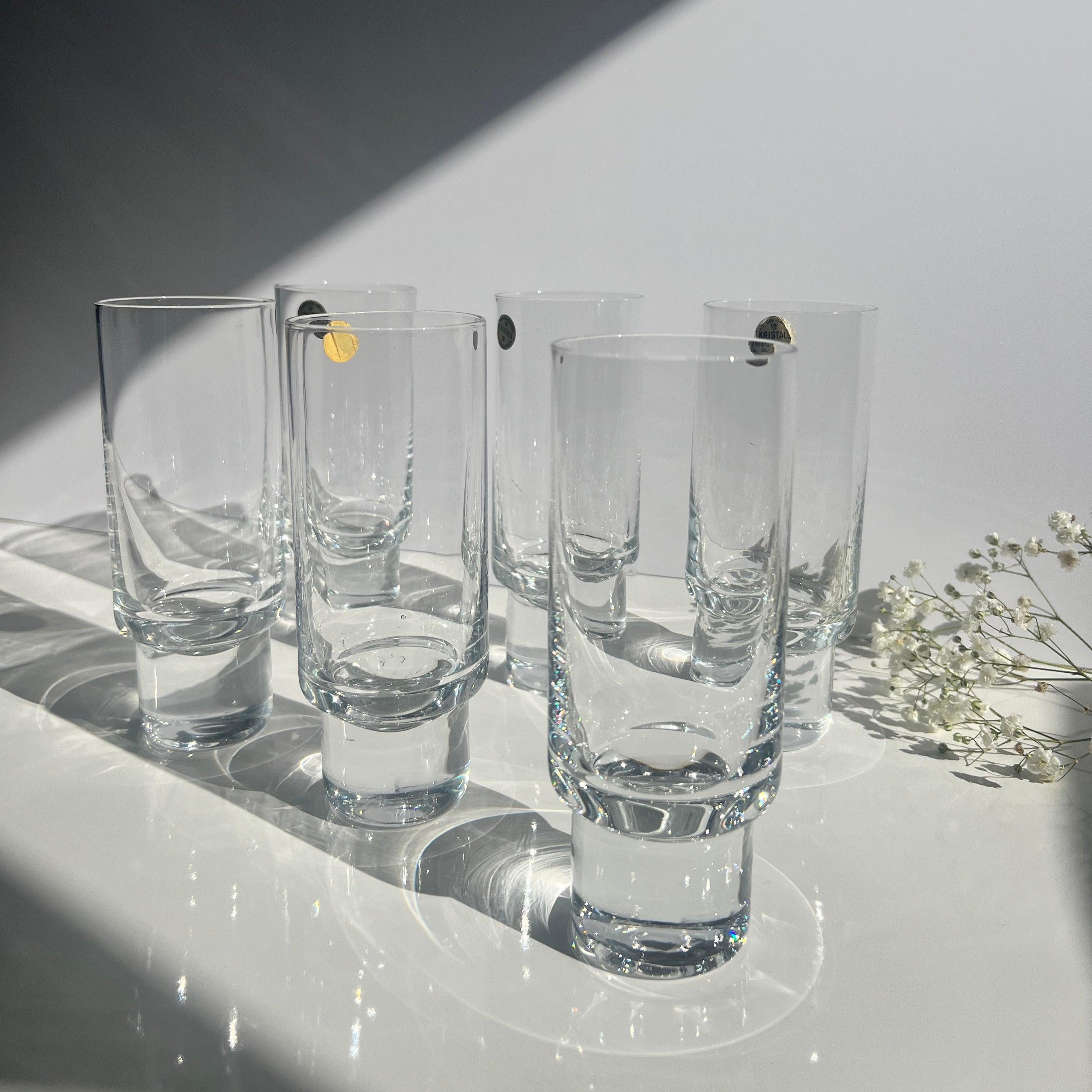 CRYSTAL TALL HIGHBALL GLASSES I SET OF 6 - L'Officina General Store