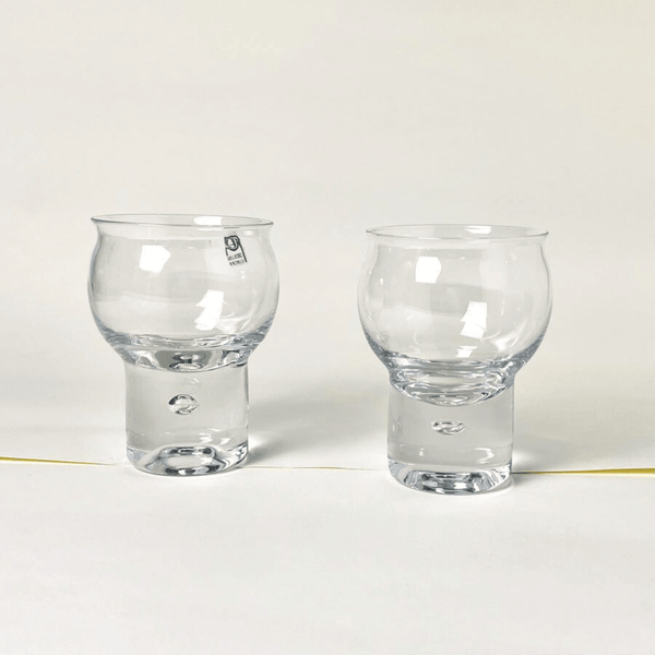 SET OF 2 I Crystal WINE GLASSES I Italian Vintage 1960 - L'Officina General Store